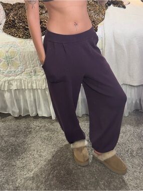 Free people Purple Knit Sweatpants